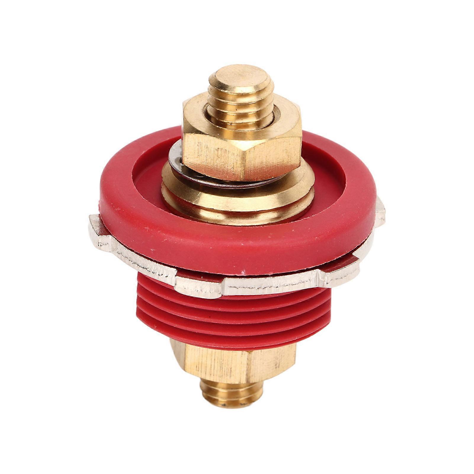 3/8in Thru Panel Battery Terminal 250A Zinc Alloy Brass Universal for Car RV Boat Yacht Red NO.81259