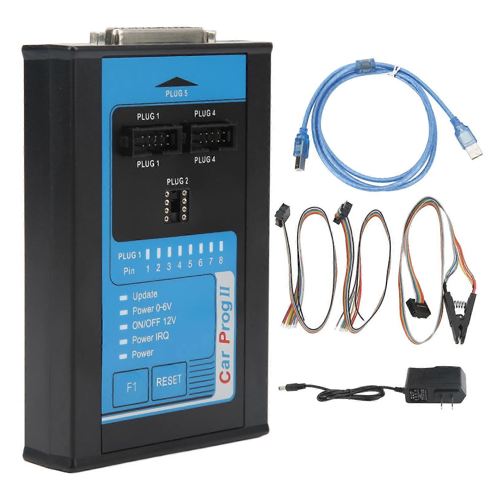 For CARPROG II V8.21 Dataflash Repair Tool Crash Data Immo Decode Radio ECU Programming Tool US Plug 100240V E2U311