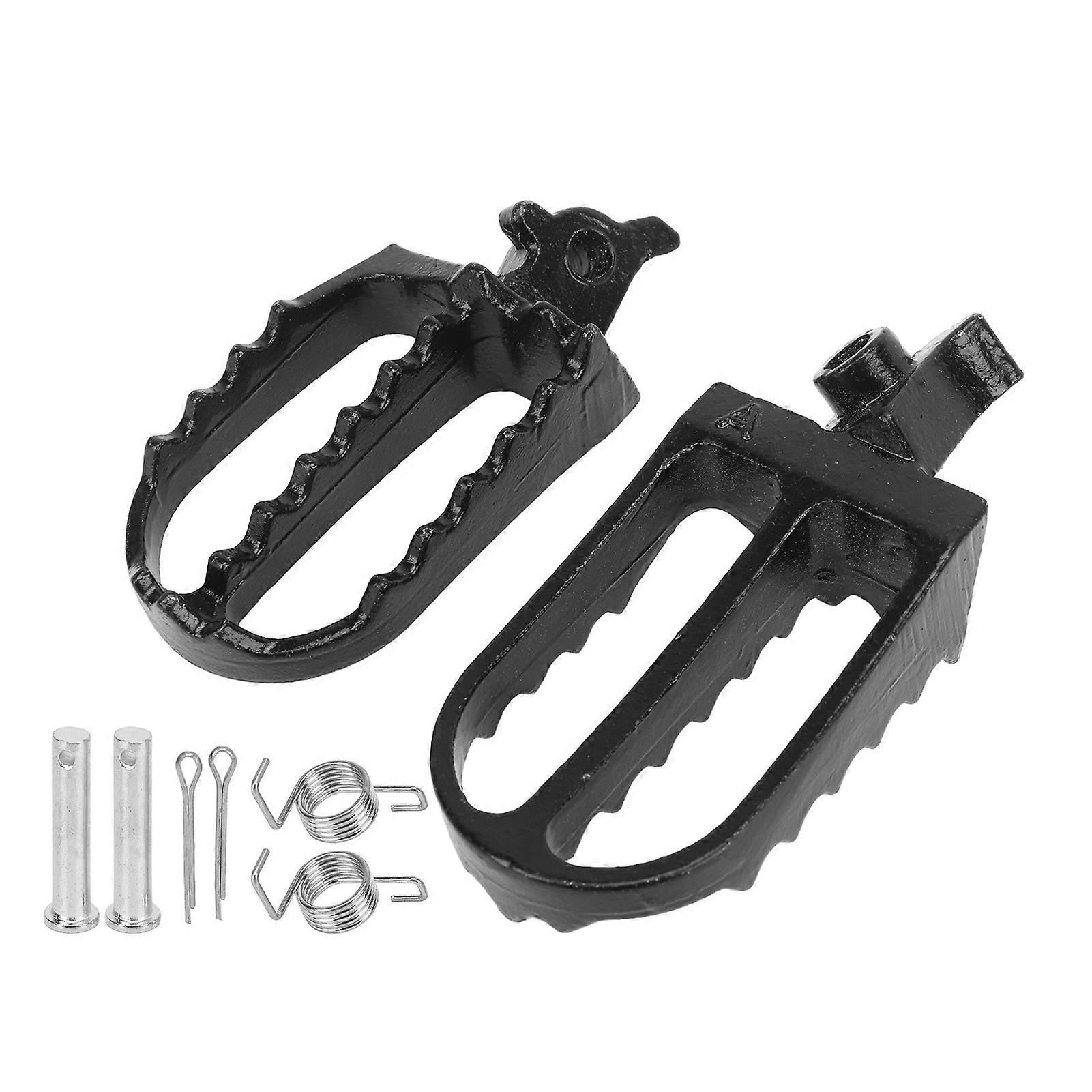 1 Pair Foot Rest Pedal 304 Stainless Steel Rust Proof Stable Grip Black Front Foot Peg Replacement For Tenere 700 E2U811