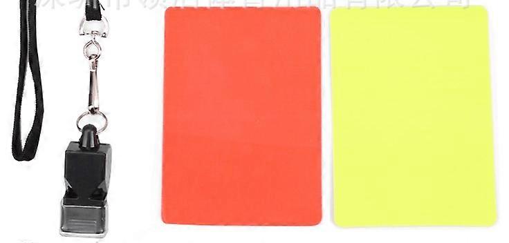 1 סט ספורט כרטיסים צהובים אדומים כרטיסי שופט קלפי משחק כדורגל משרוקית