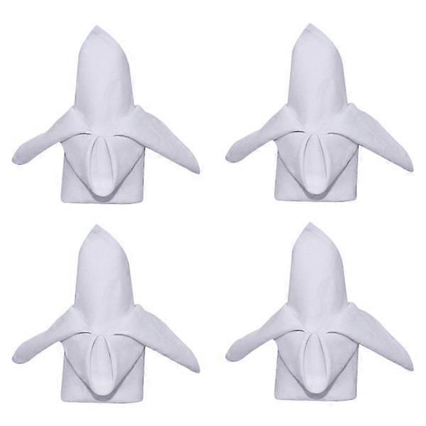 4 pz Tovaglioli Bianchi Cocktail Tovaglioli Tovaglioli di Cotone per Hotel Ristorante