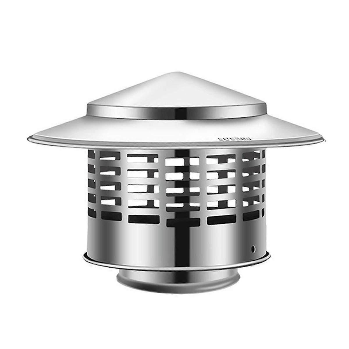 Chapeau de cheminée rond Chapeau de cheminée conique en acier inoxydable avec écran Toit extérieur Couvercle d’écran de cheminée A