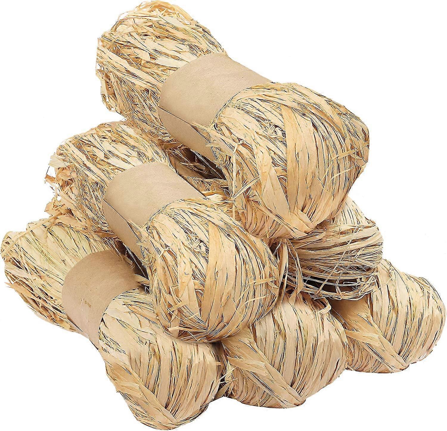 Ficelle Raphia Naturel Lot De 24 Rouleaux De Ficelle Raphia Papier Multicolore - 10m X 2mm Idéal Pour Artisanat, Emballages Cadeaux Et Décorations