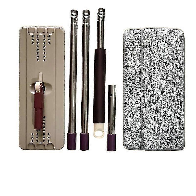 Floor Mop With 2pcs Cloth Without Leaving Stains Angle Adjustment