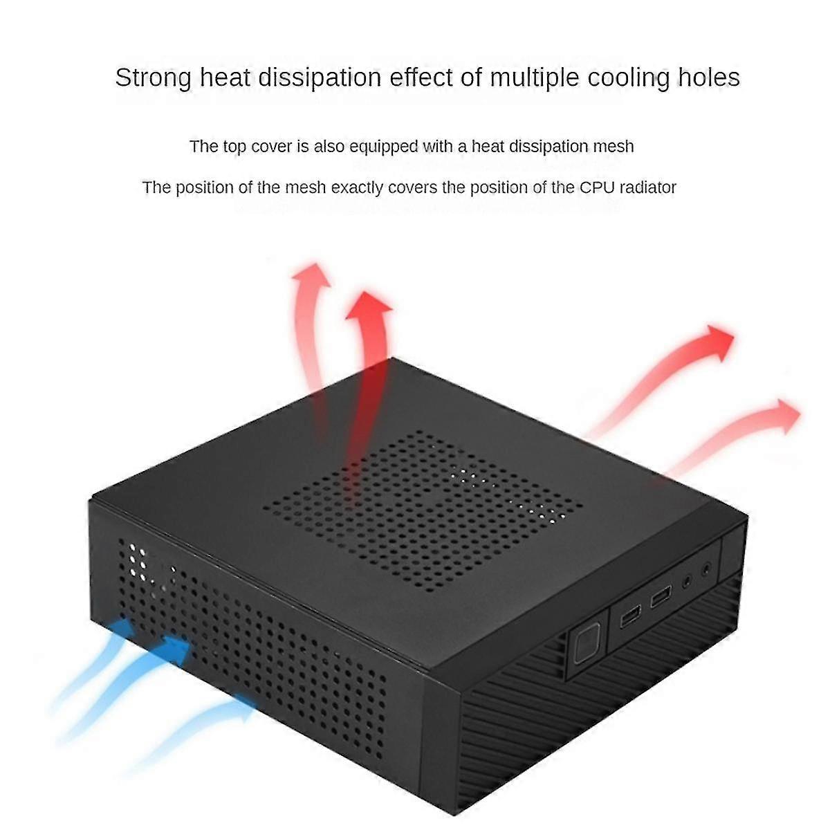 M06 Mini Desktop Case MINI-ITX PC Chassis Versatile and Efficient Industrial Control Case with Foot Stand