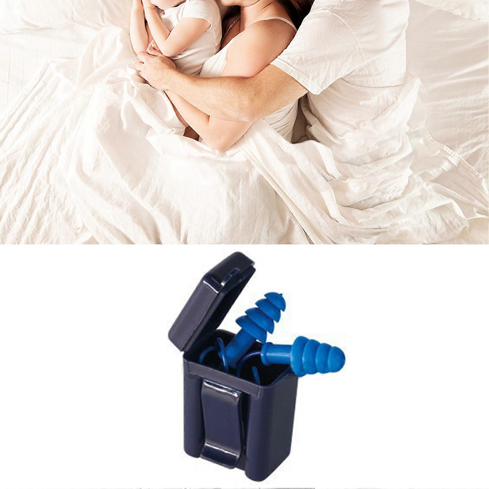 10 Pairs Ear Plugs Sleeping Soft Silicone Corded Washable Reusable Noise Reduction Device Christmas Tree Shape with Box