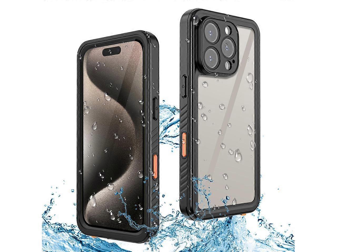 For iPhone 16 Pro Max Case Waterproof, [Military Grade Shockproof][Glass Camera Protector & Built-in Screen Protector][IP68 Underwater][Dustproof][Dro