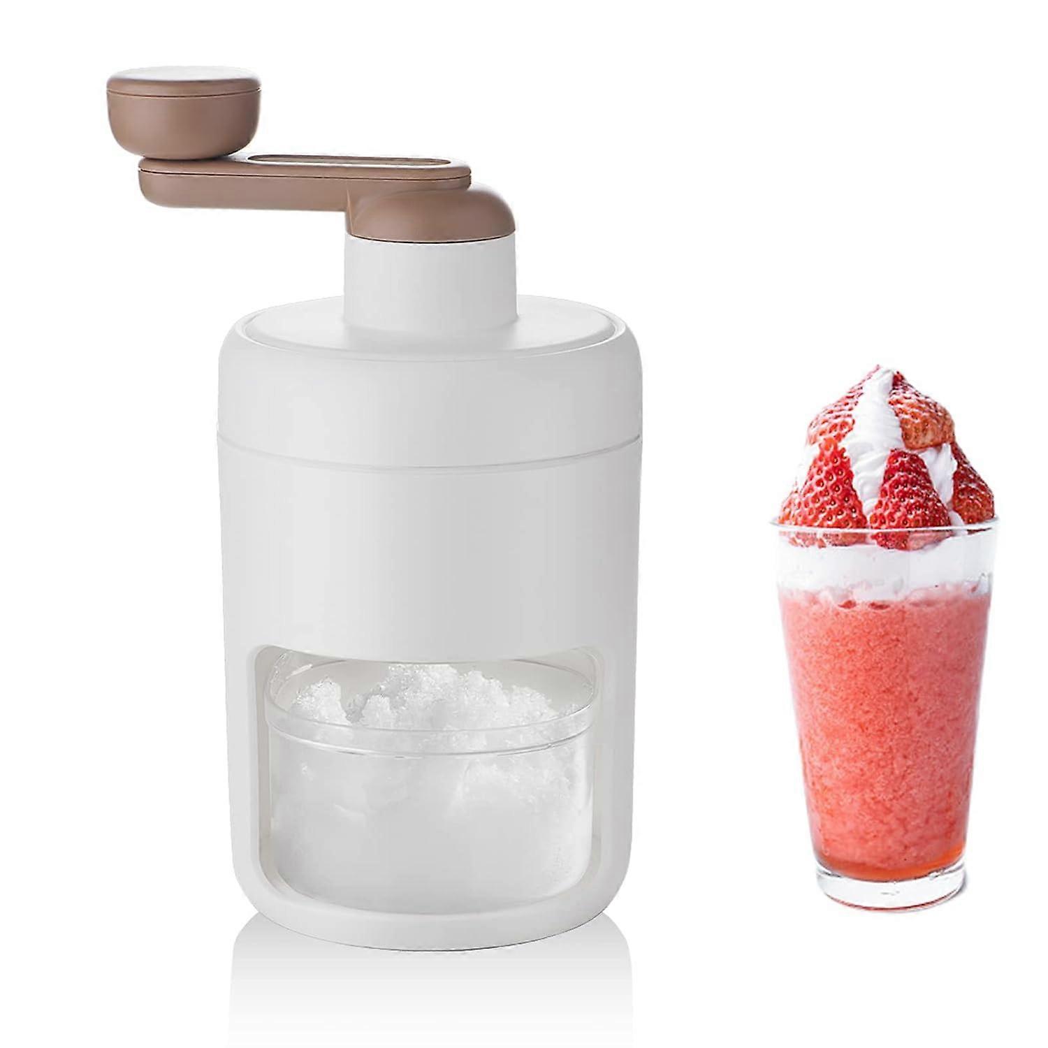 Shaved Ice Machine Snow Cone Machine Manual - Portable Ice Crusher and Shaved Ice Machine with Free Ice Cube Trays - BPA Free