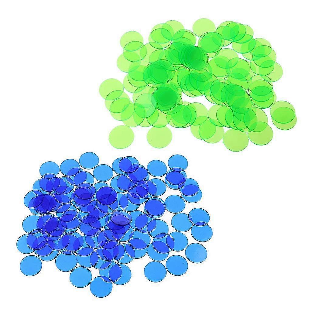 200 Packs Professional Bingo Chips Counters Counting Game 2 Colors 1.5x1.5cm