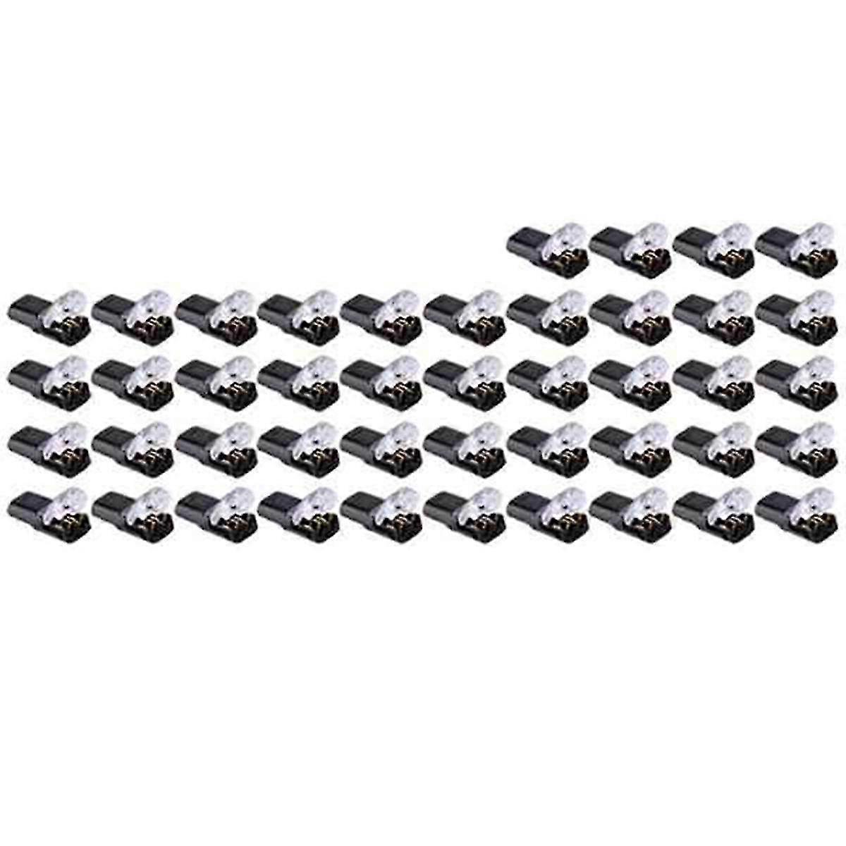 44Pcs Double-Wire Plug-In Connector, Pluggable LED Wire Connectors with Locking Buckle Fast Connect Wire Connectors
