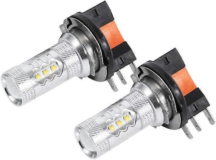 H15 LED-koplampen, 2 stuks wit 80W H15 LED-lampen Verlichting Lamp