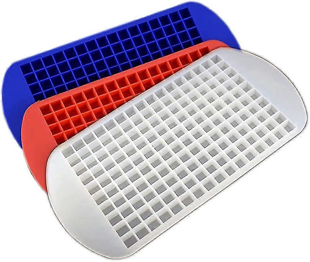 3pcs Mini Ice Cube Trays 160 Grids Ice Cube Mold Square Shape Silicone Ice Cubes