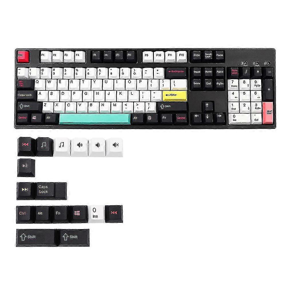 121 keys pbt dye subbed keycap compatible with gk61 64 84 tkl87 104 mx switches