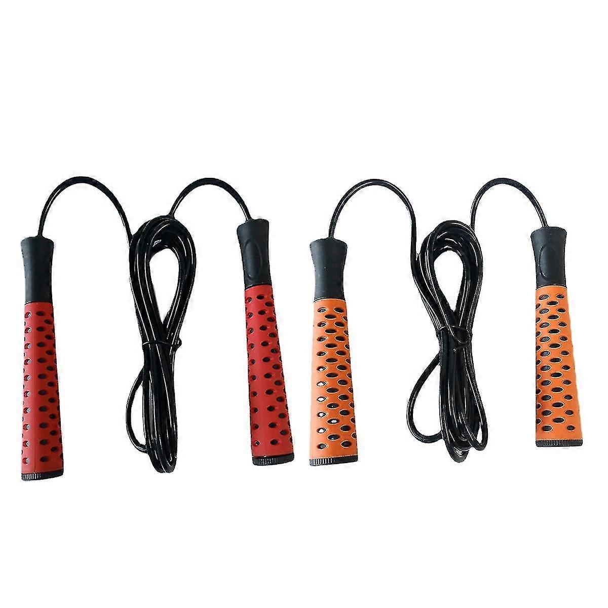 2pack jump rope adjustable non-slip compatible with workout adult and kids