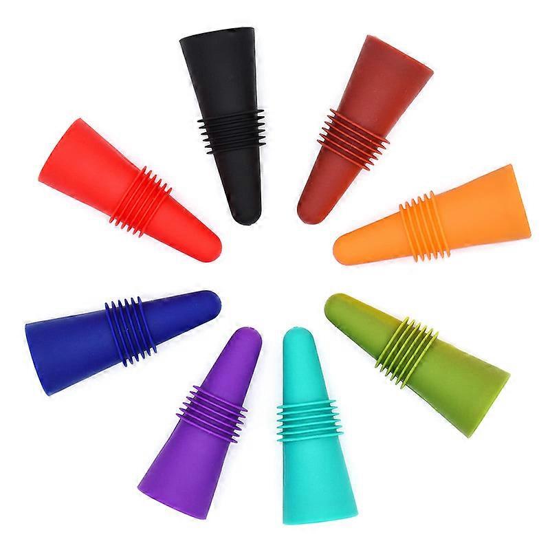 Wine Stoppers Beverage Bottle Sealer Soft Silicone, 8 Pack