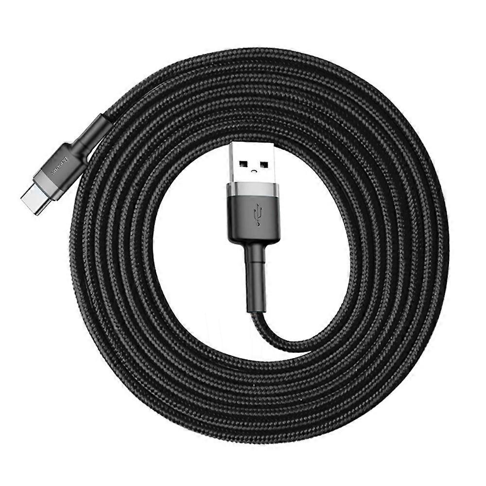 Baseus Cafule USB-C Kabel 2A 2 m - Grå/Sort