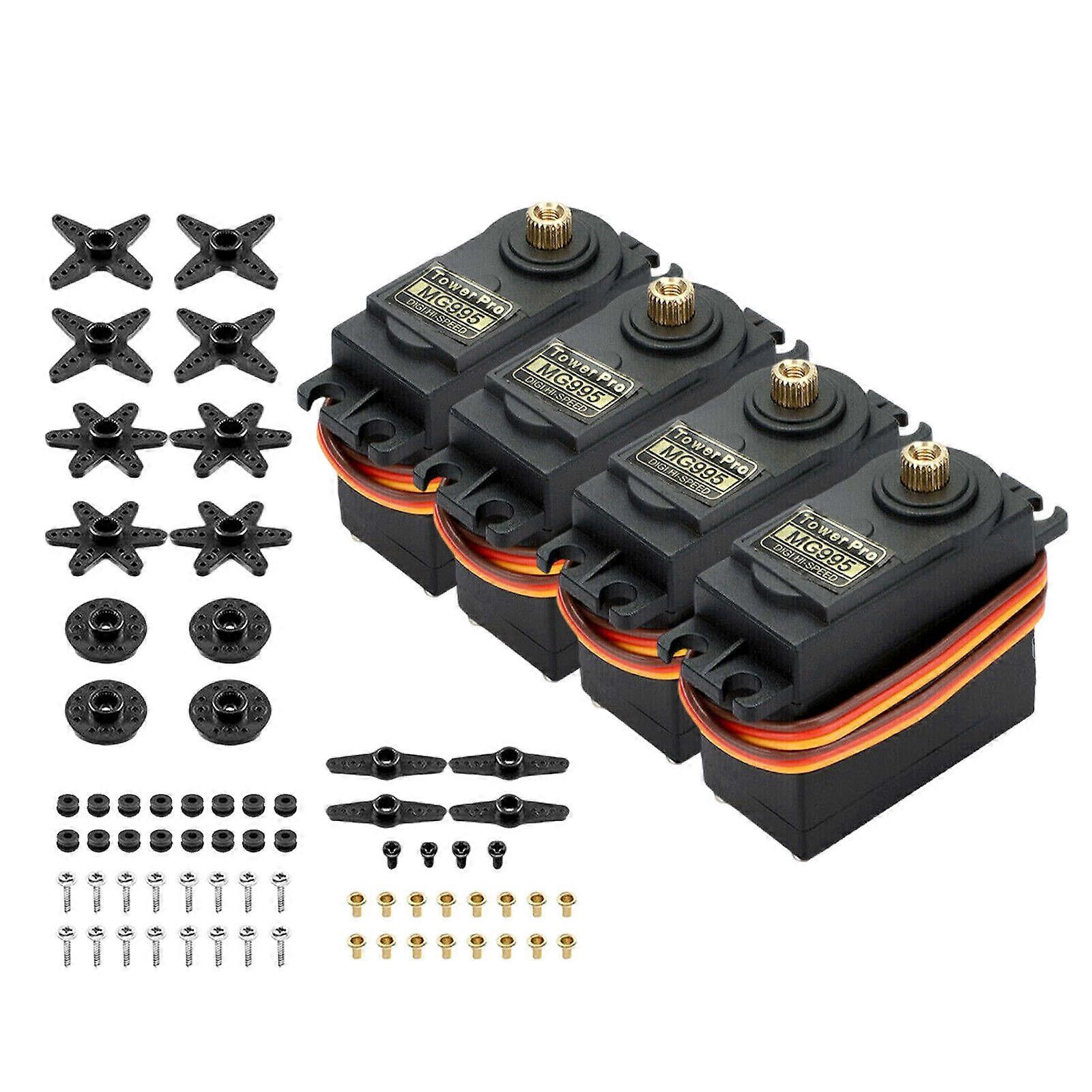 4Pcs Waterproof MG995 Metal Gear Digital Servo Coreless High Torque Speed for RC
