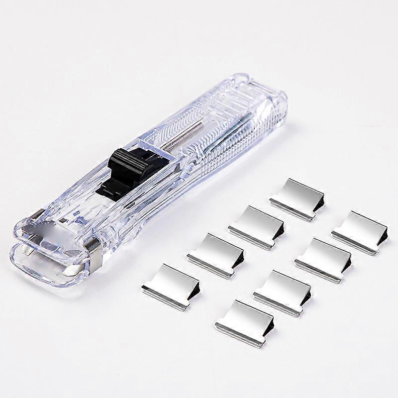 Clip Push Stapler Fixed Clips Stapler Binding Clip Reusable Portable Push Clamp Not Damage