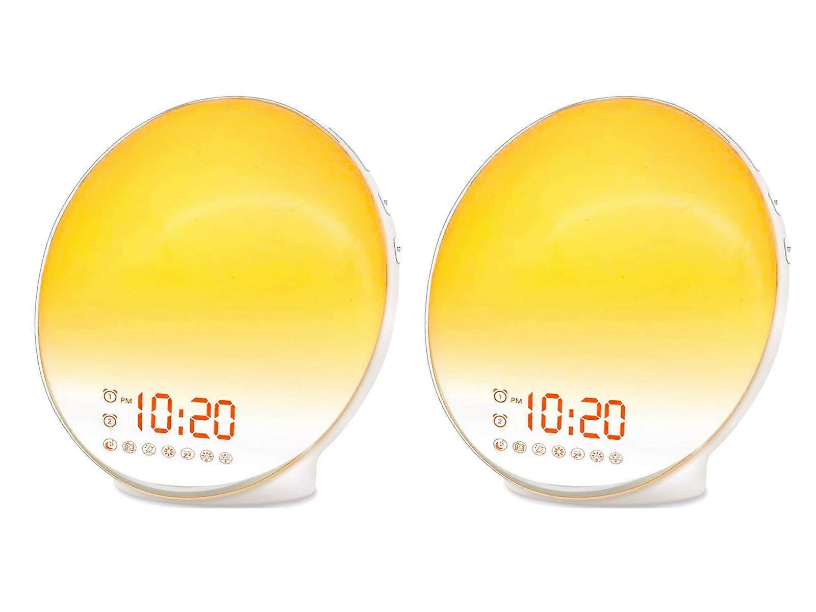 2Pcs Sunrise Alarm Clock & Wake Up Light