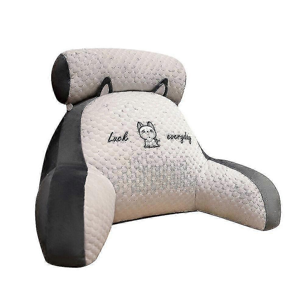 Cuscino di lettura per letto schienale supporto lombare braccio cuscino cuscino lettino pad Grigio A