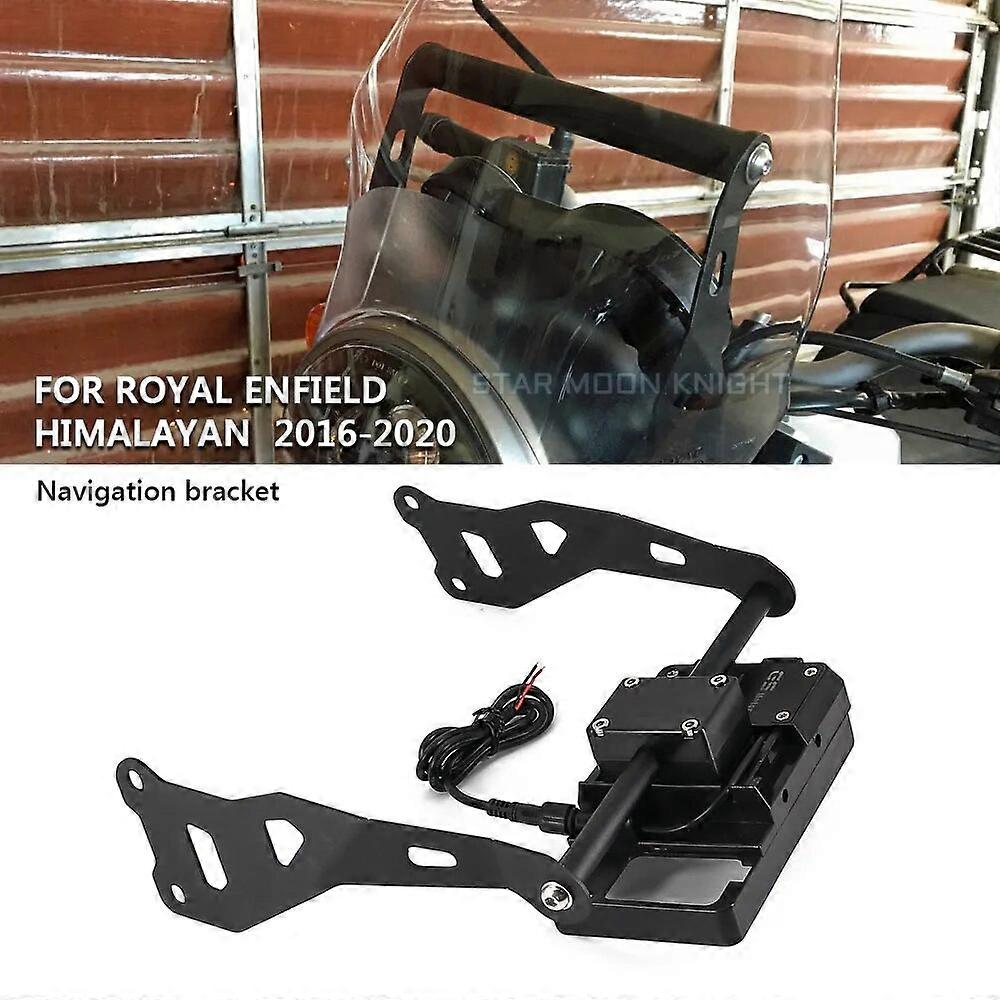 Motorcycle Accessories Mobile Phone USB Navigation Bracket Mobile Phone GPS Plate Bracket For ROYAL ENFIELD HIMALAYAN 2016-2020