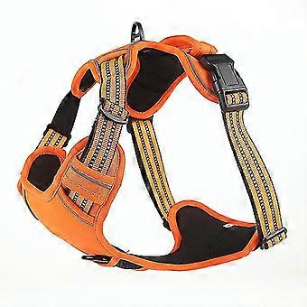 Dog Leash, Pet Harness, Dog Walking Pet Harness, Universal Reflective Vest Dog Leash Harness (1 Piece, Orange)