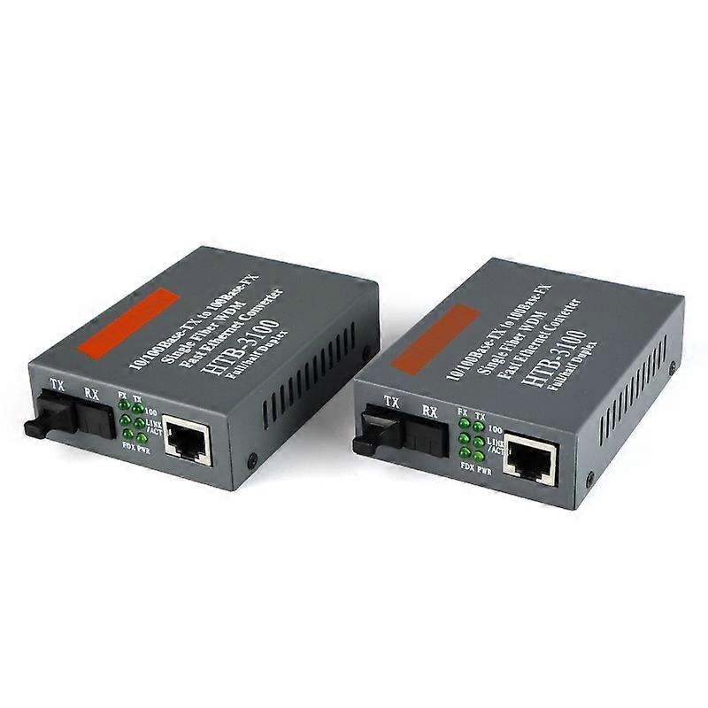 1Pair HTB-3100 Premium 10/100Mbps ethernet to fiber optic media converter