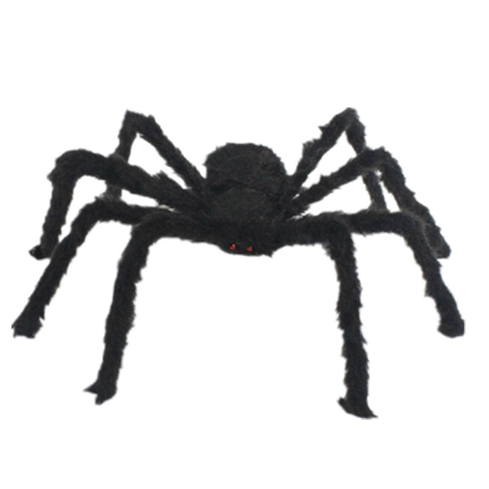 Easy-operating Spider Prop Vivid Red Eyes Black Spider Christmas Decor compatible Halloween kaesi