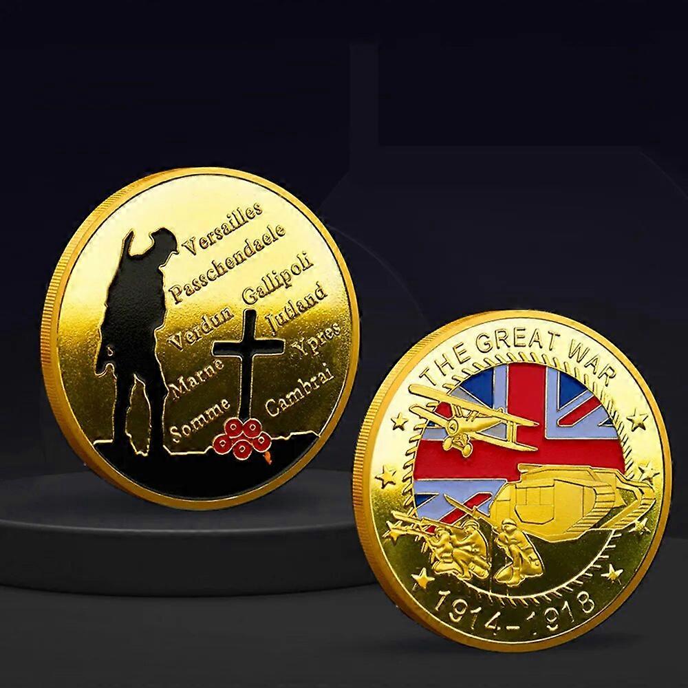 1914-1918 第一次世界大戦 金メッキコイン 第一次世界大戦100周年記念 第一次世界大戦 チャレンジコイン