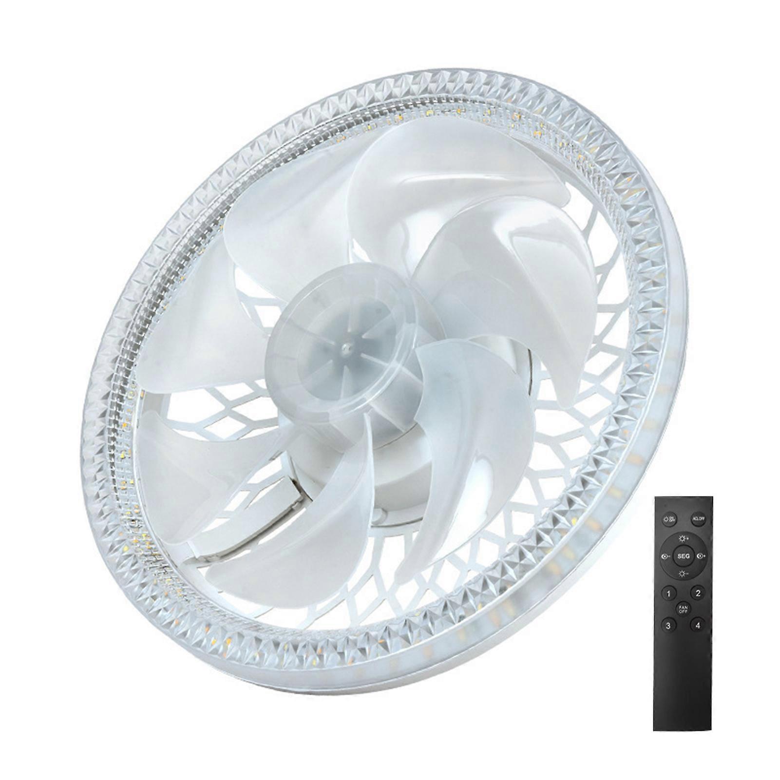 Ceiling Fan with Lights Remote Control Flush Mount Fan 4-Speed 3 LED Color Adjustable Hanging Light Fan for Bedroom Kitchen Bathroom