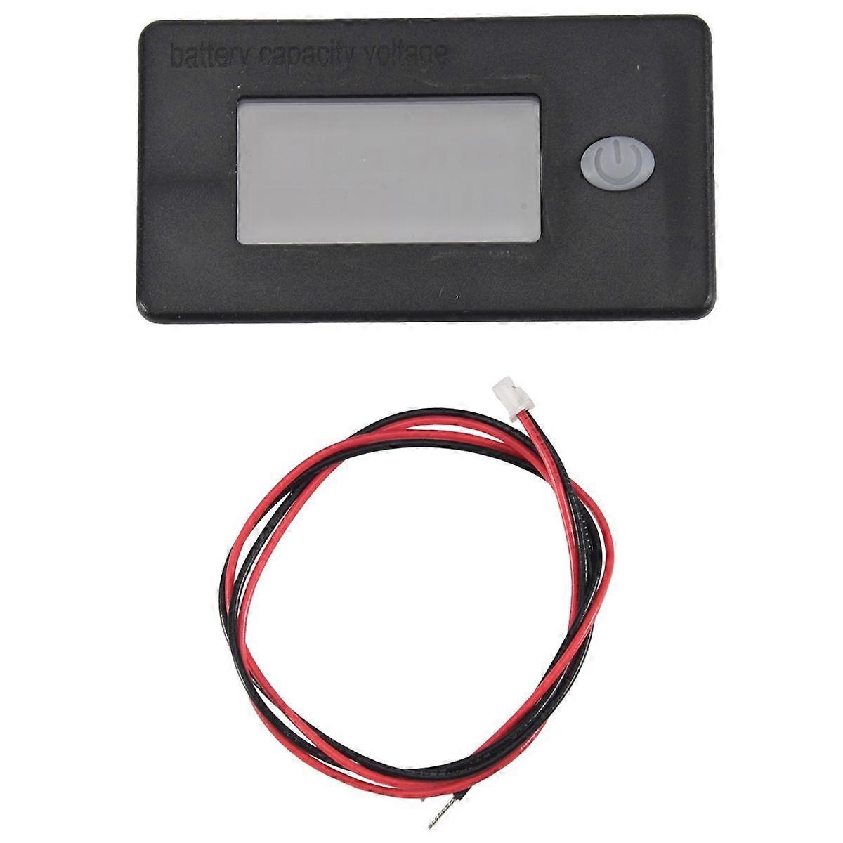 Battery Capacity Monitor,10-100V Battery Meter, 12V 24V 48V Percentage Voltage Fahrenheit Temperatu