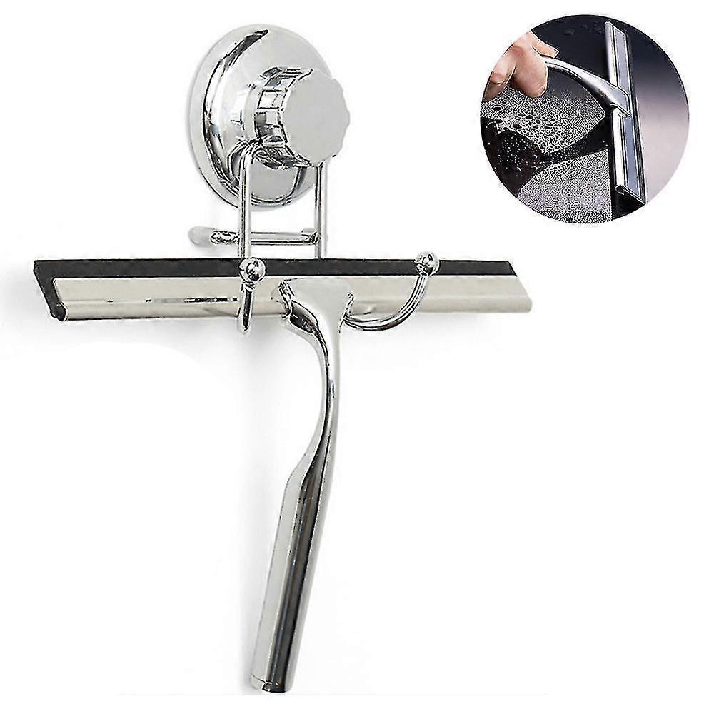 Shower Squeegee, Window Squeegee Made Of Stainless Steel With Replaceable Wiper Blade For Bathroom Window Squeegee For Bathroom Mirror Window Glass Cl