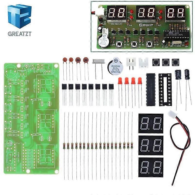 C51 Digital Electronic Clock Suite DIY Kits Six 6 Bits Electronic Parts and Components Electronic Production