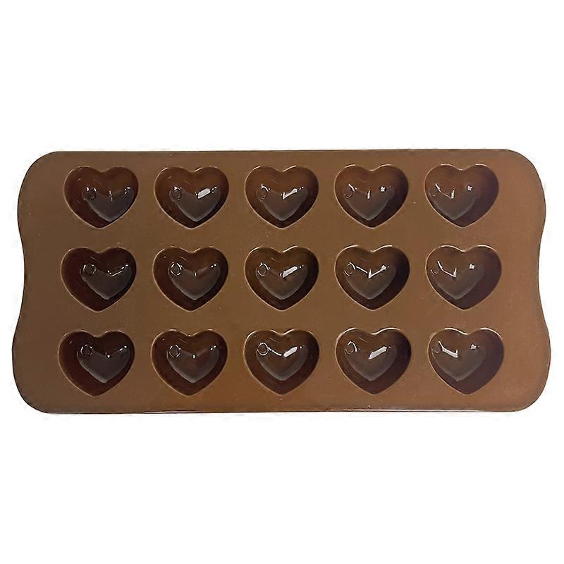 Silicone Chocolate Moulds, Heart Shape 15 Cavities, Silicone Mould Chocolates Heart, Non-Stick Ice Cube Mould Heart for Chocolate, Wine Gum, Sweets, V