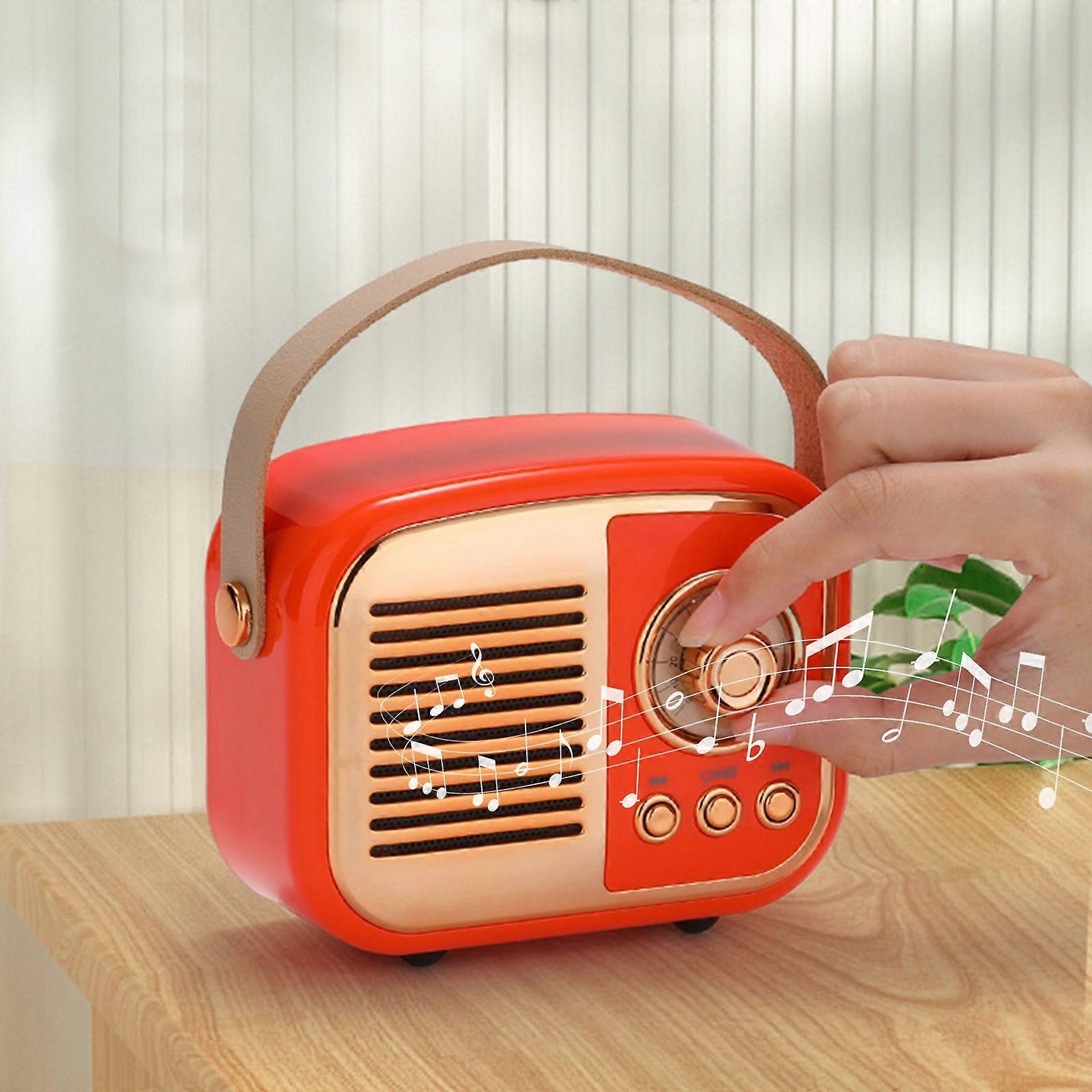 Retro Bluetooth Speaker With Card Insertion, USB Charging, Wireless Portability, Gift Making, Portable Mini Stereo