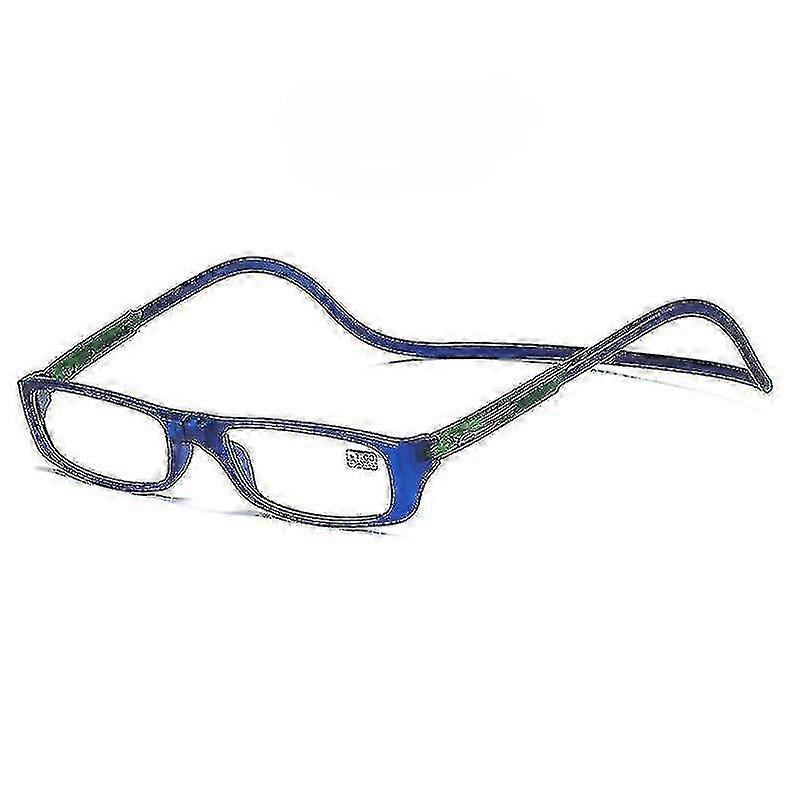 Folding Magnetic Reading Glasses Snap Click Front Neck Hanging Spectacles