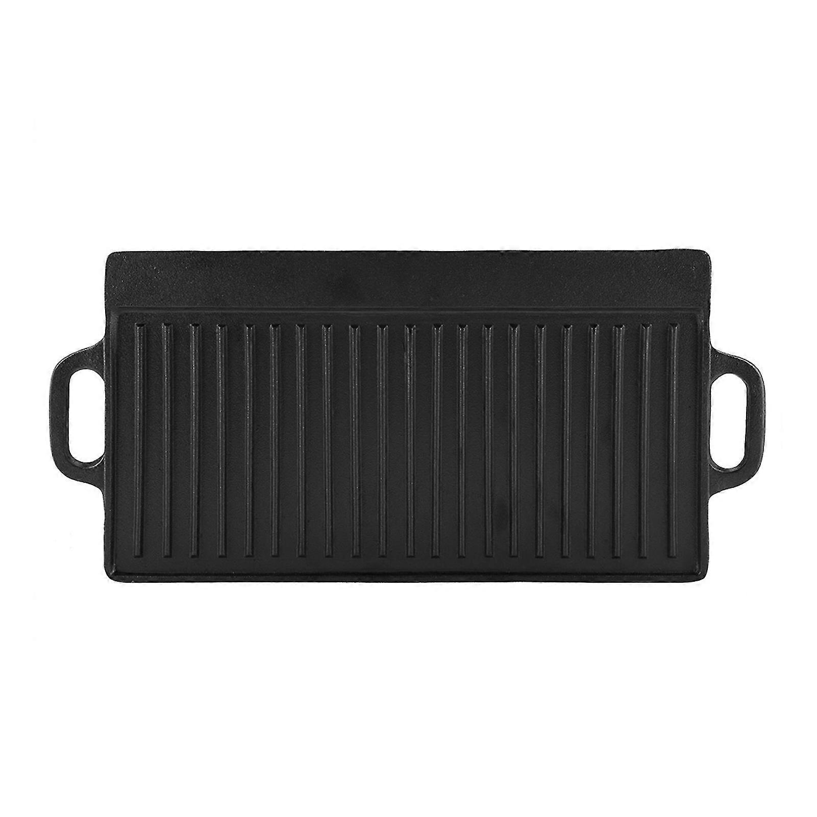 Cast Iron Non-Stick Double Sided Griddle Pan for Baking, Cooking and Grilling