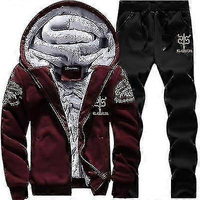 Vinterjacka Herr Inner Fleece Tjock Hoodad Parka Kläder