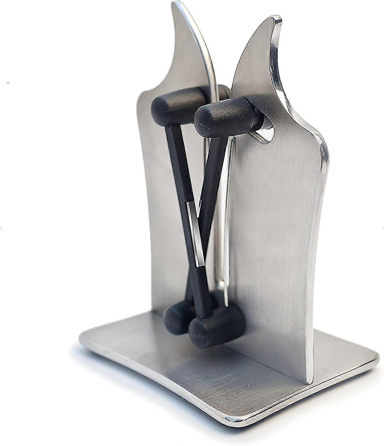 Professional Knife Sharpener Solid Stainless Steel (1pcs,silver)