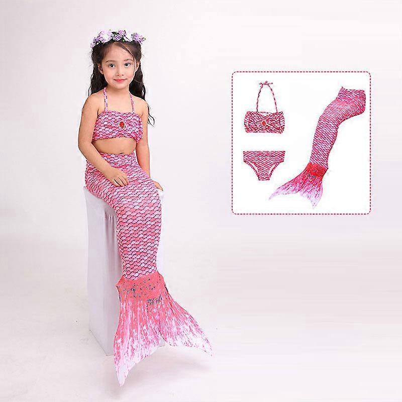 Sirène pour la natation Filles Maillot De Bain Princesse Bikini Ensemble Maillot De Bain Maillot De Bain Costume De Bain (Pas De Monopalme)