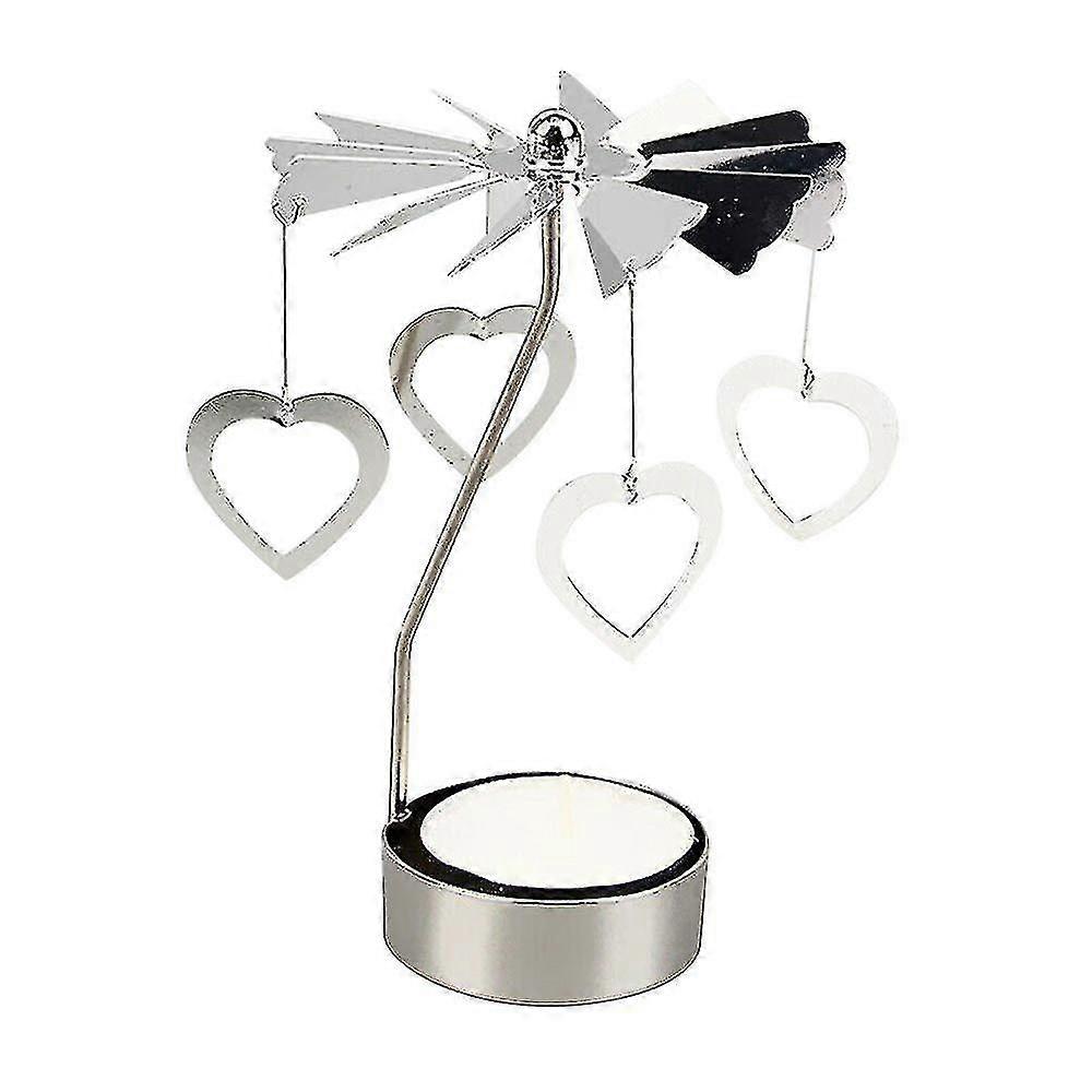 Rotary Spinning Tealight Candle Candlestick Holder Carousel Decor