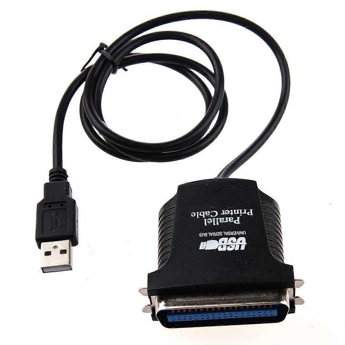 USB printer parallel port 36pin male conversion cable Black