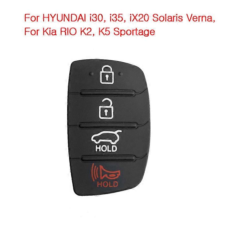 3 Button Remote Key Fob Case Rubber Pad Replacement For Hyundai I10 I20 I30 IX35 for Kia K2 K5 Rio Sportage Flip Key New Parts