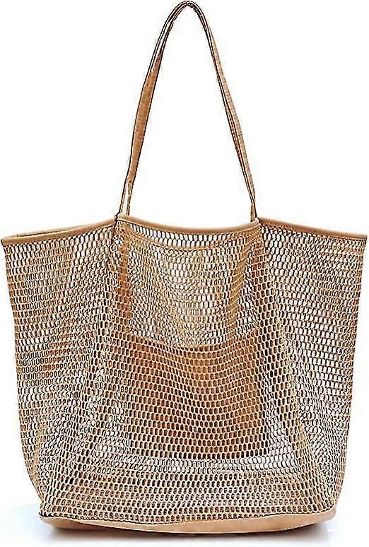Mesh Beach Tote Womens Shoulder Handbag