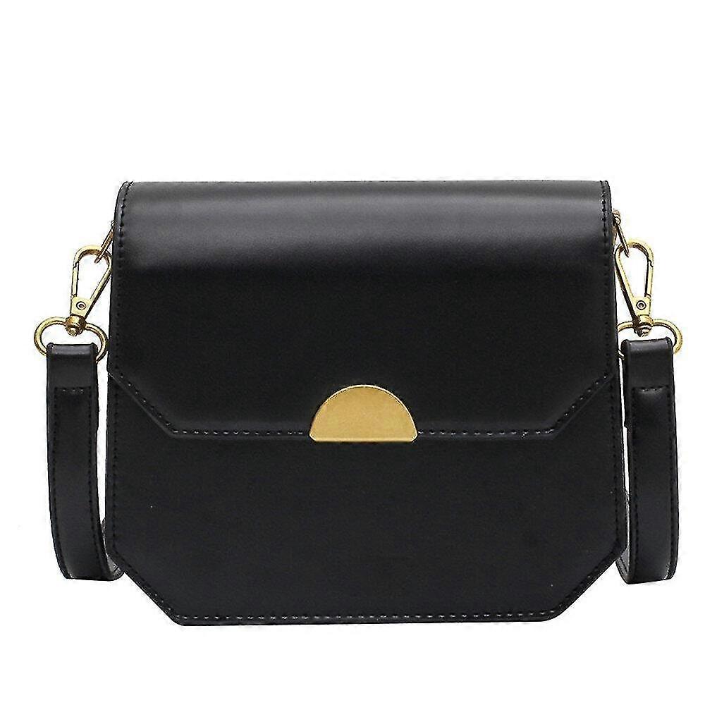 new simple retro solid color shoulder messenger bag