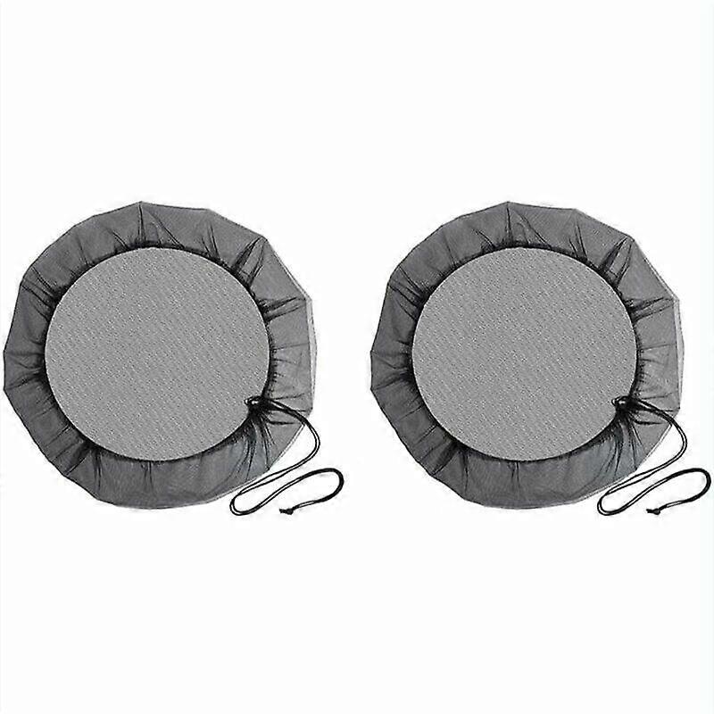 Diameter 80 cm Rain Barrel Net, 2 Pieces Protective Net with Drawstring, Anti-Mosquito & Animal Cover for Rainwater Collector