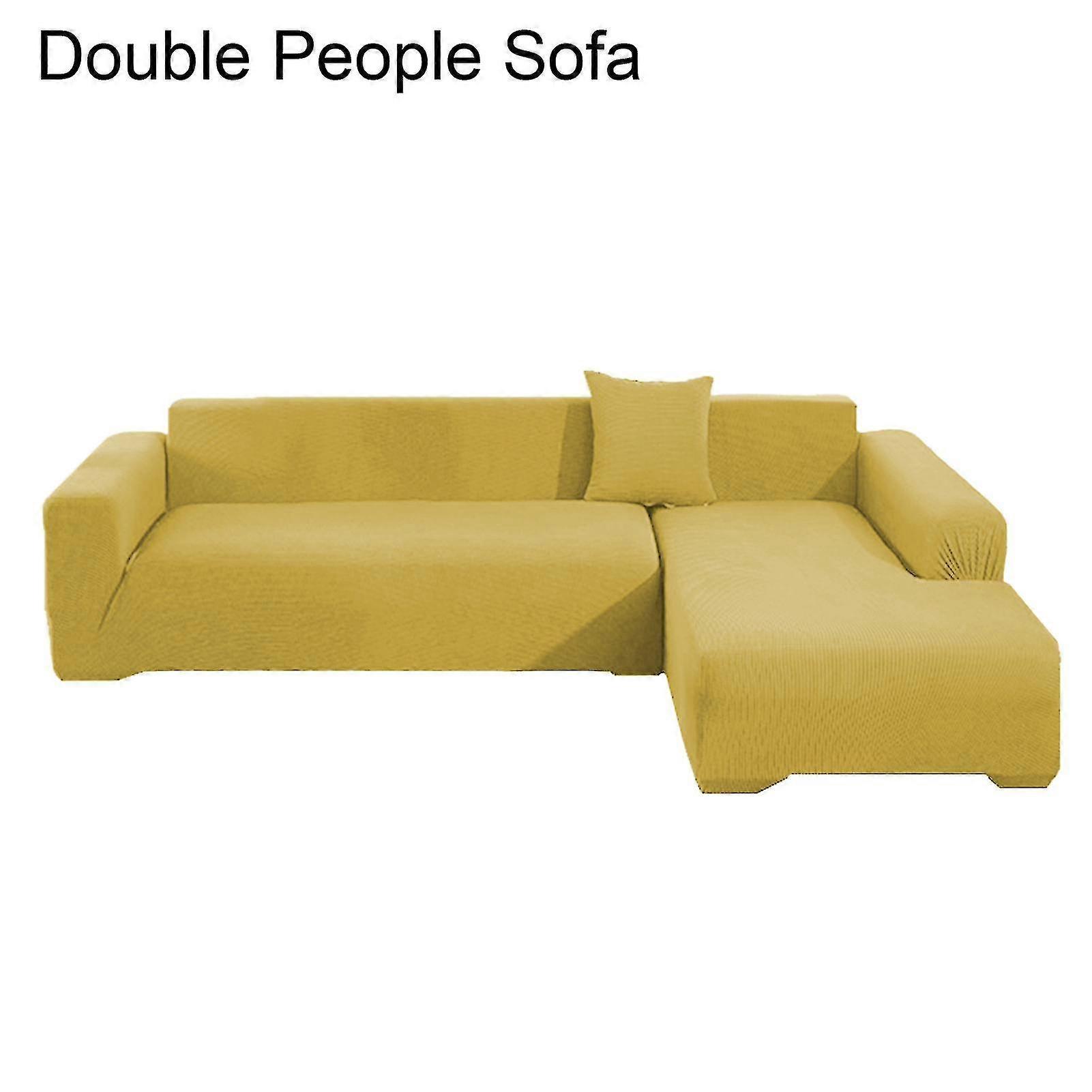 1 Set Sofa Cover Thicken Scratch Resistant Solid Color Detachable Sofa Prot
