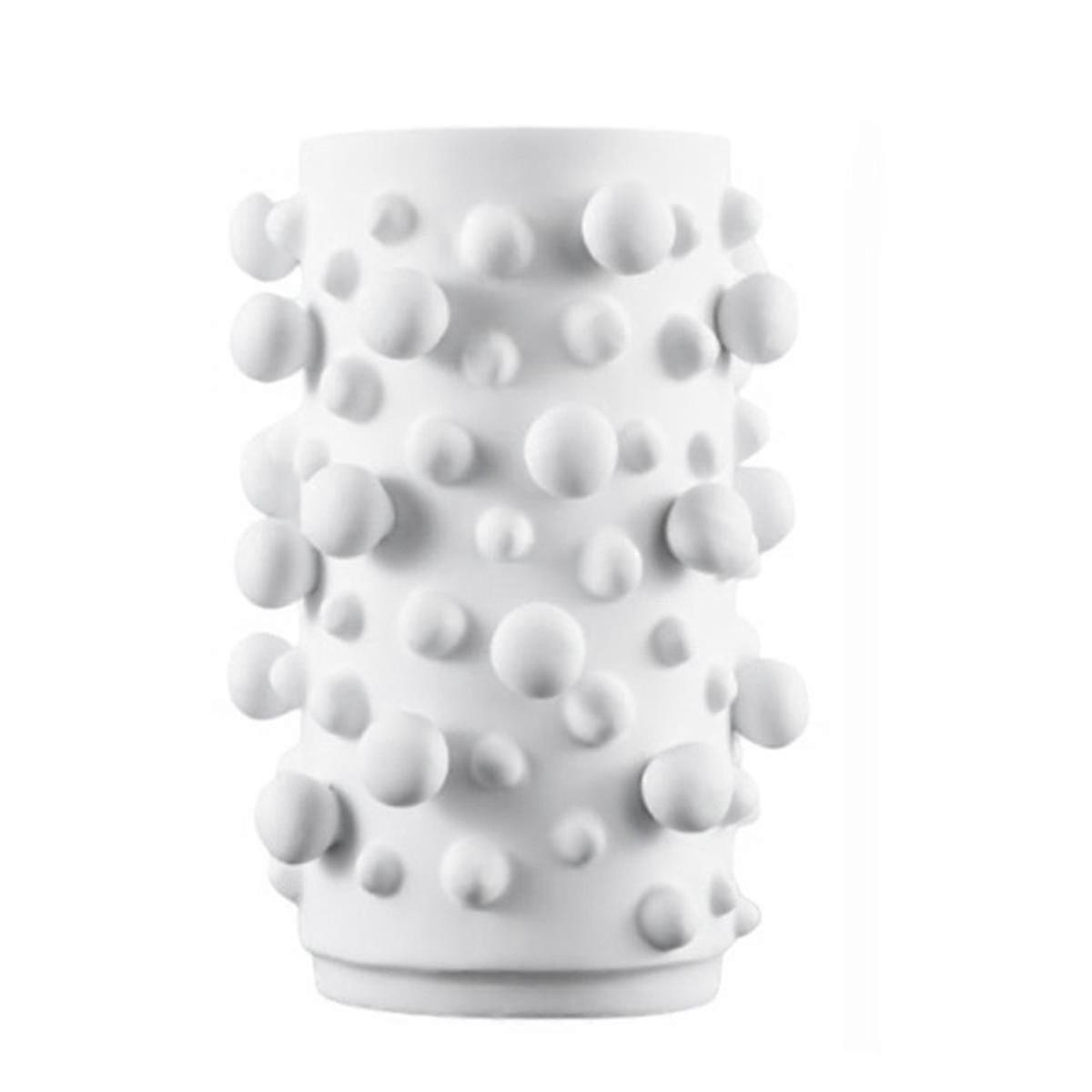 Modern Simple Resin Vase White Abstract Dots Round Irregular Bumps Crafts Ornament Storage Organiza