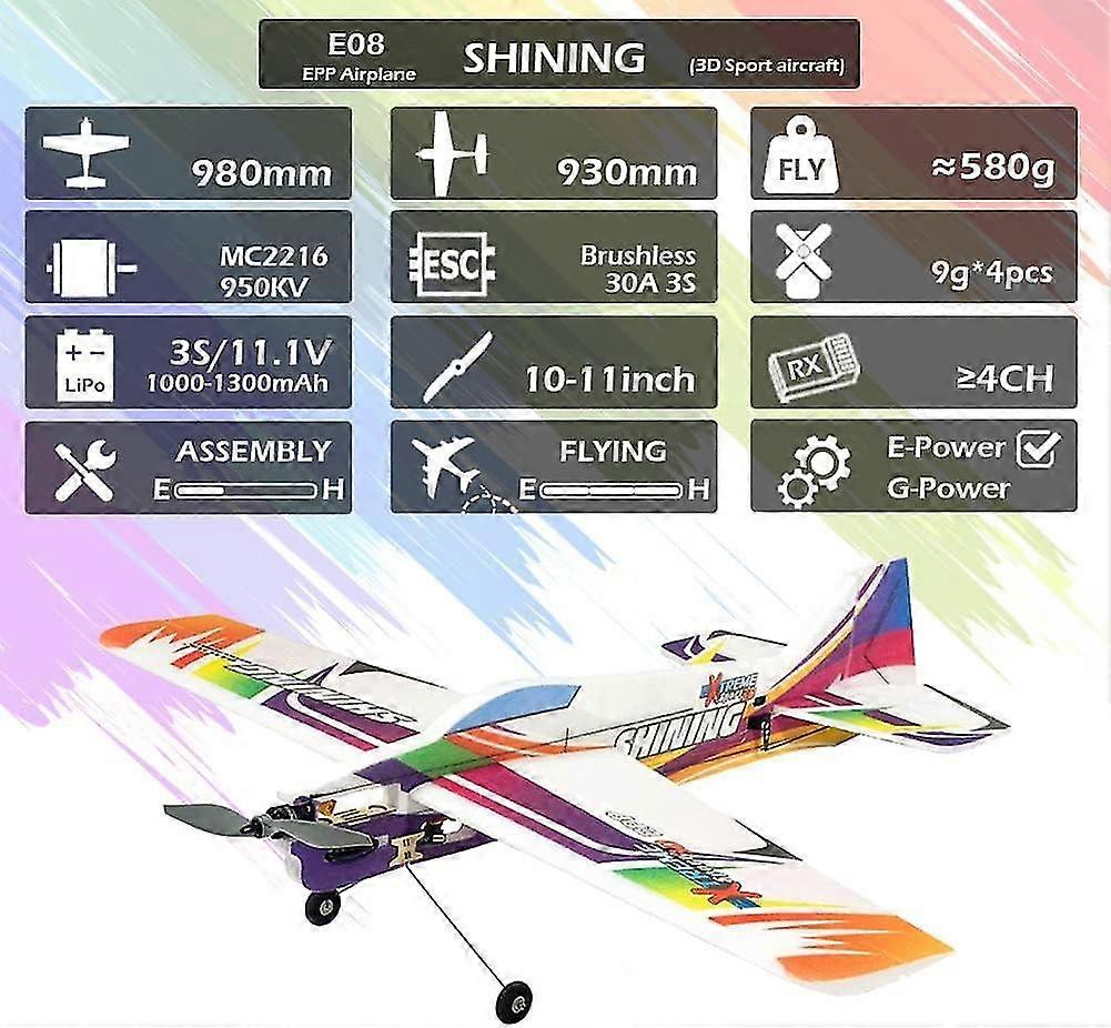 RC AircraftEPP Airplane Model Foam Plane with 1000mm Wingspan and 4CH Electric Radio Control Hobby Lighting