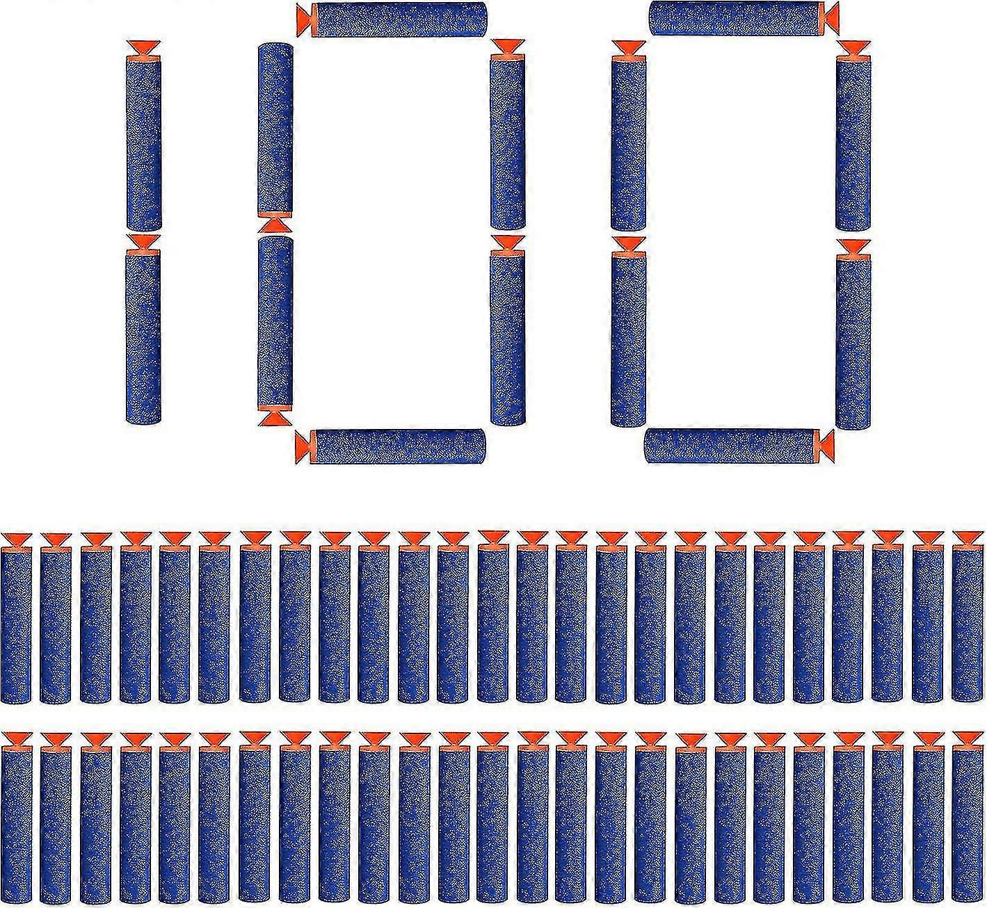 100 قطعة 7.2cm شفط كوب السهام إعادة ملء الرصاص رغوة الأسهم الملحقات متوافقة مع نيرف N-ستريك